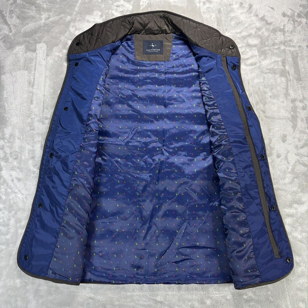 TailorByrd Puffer Vest Men’s Size M Lightweight Brown Zip Pockets Zip Snap - Picture 2 of 12